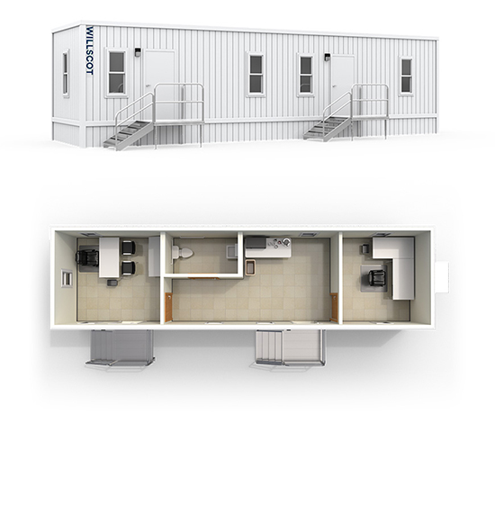 12' Wide Office Trailers | Mobile Mini Solutions